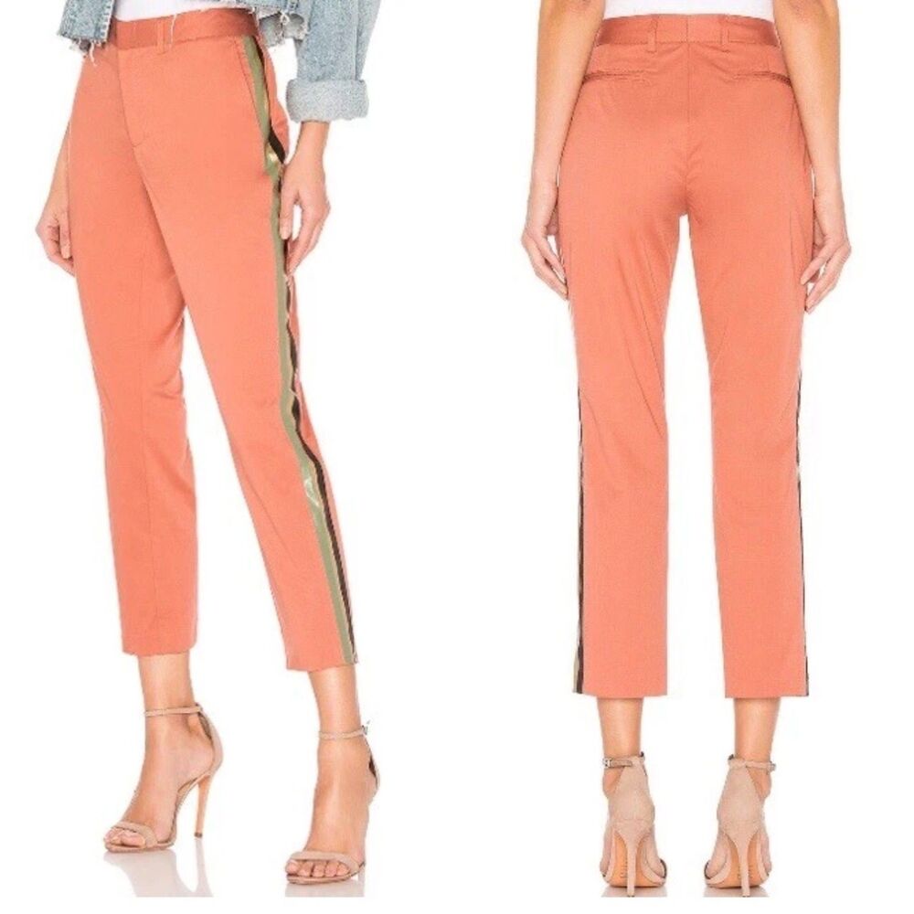LE SUPERBE Saint Honore Clay Dust Orange Cropped Pants, Sz 2